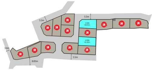 ※4号地と6号地にモデルハウスがあります