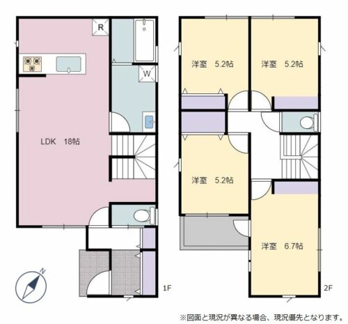 全居室収納付きの4LDK。